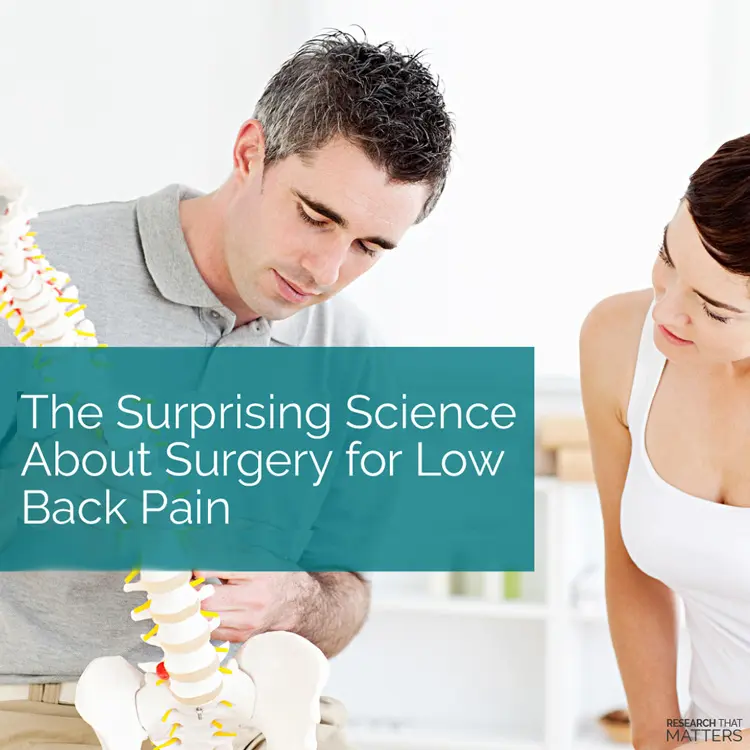 Chiropractic Kissimmee FL Science About Surgery for Low Back Pain
